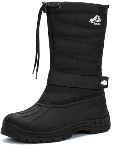Kricely Impermeabilización Botines Hombre Invierno Botas de Nieve Caliente Antideslizante