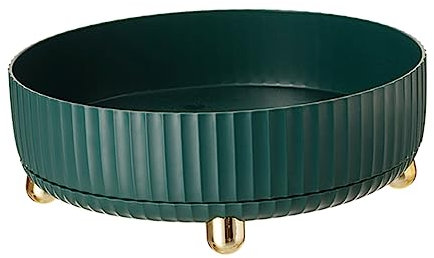 PHENOFICE Robusto Porta Spezie Con Bordi Rialzati Rotazione a 360° Contenitore Per Condimenti e Spezie.