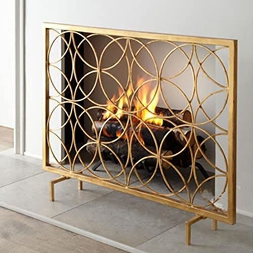 asdchZen Pare-Feu À Panneau Unique, Pare-Feu Autoportant, Finition Antique Vieillie, pour Poêles À Bois/Foyer Ouvert/Foyer Au Gaz, Intérieur Et Extérieur
