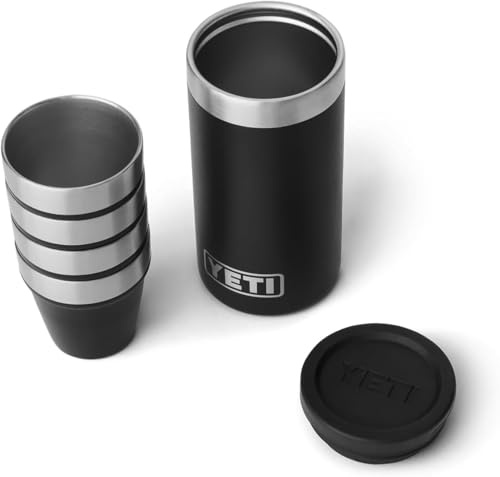 YETI Schnapsbecher Mit Tragebehälter, Black