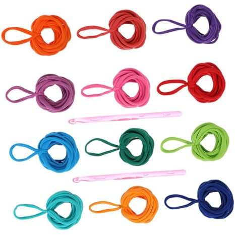 Lurrose Knitted Toys DIY Weaving Elastic Loom Kit Loops for Boys and Girls Adults Craft Loom Loops Refill Pack for Home School Projects