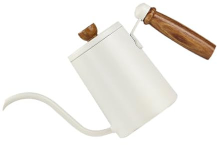BEBEMOKO Bouilloire à Thé Et Café Acier Inoxydable Avec Poignée Design Élégant Idéale Pour Infusion Manuelle