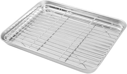 VINTORKY 1satz Edelstahl-baking Rack Und Backblech Für Ofen Teiliges Backzubehör Für Kekse Und Grillen Leicht Zu Reinigen Für Vielseitige Anwendungen