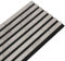 DECOON Panneau Mural Acoustique tasseaux Bois 120 x 30 x 1,9 cm - décor marbre Gris/Feutrine Noir - 0,36m²