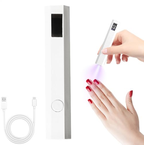 Luce UV A Portata Di Mano - Piccola Penna UV Ricaricabile, Bacchetta Sterilizzante Ultravioletta | Unghie Light UV Con Display A LED, Compatto 2 Timer Porta Portatile, Lampada A Cordone Professionale