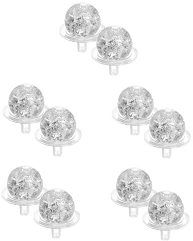 VANZACK 5sets Handmade Glass Bubble Sturdy Bases for Home Decor Fountain and Craft Projects Elegant Decorative for Indoor and Outdoor Use