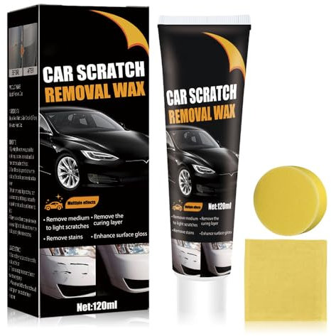 Auto-Kratzer-Reparaturpaste,2025 Neu Kratzer-Reparatur Wachs,120ML Autolack Reparatur Polieren Paste, Kratzerentfernungs,Auto-Kratzer-Entferner für Entfernung Tiefen (1 Set)
