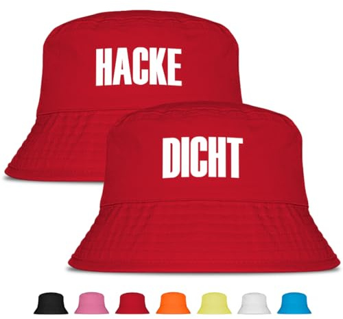Prozente Momente Hacke/Dicht - Fischerhut Set | Anglerhut | Sonnenhut | Sommer | Party | Malle | lustige Sprüche | OneSize | Malle | Urlaub