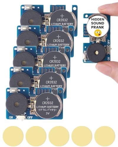 Hasviey 5PCS Cricket Noise Maker Prank, Hidden Sound Prank Device with 16 Sounds Beeping Several Months, Funny Office Home Pranks for Adults, Cricket Prank Gags & Practical Joke Toys Gifts