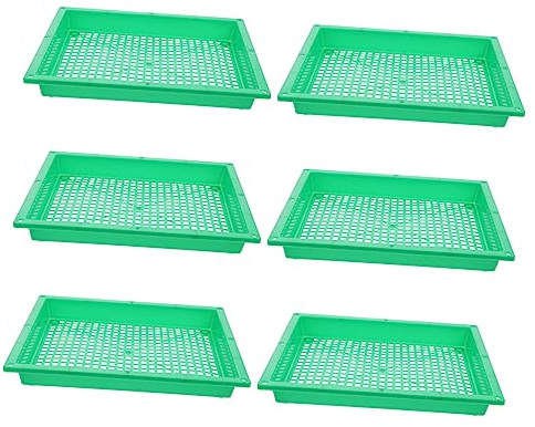 CLISPEED 6 Pezzi Vassoi per Germinazione Piante in Plastica Semenzaio Starter per Piante Vassetti per Piantine con Marciume per Coltivazione in e Spazi Ridotti