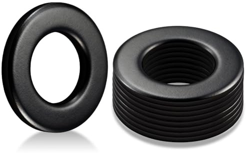 msymsyu Lot de 60 rondelles plates M8 x 14 mm en acier au carbone noir largement utilisées dans l'ingénierie mécanique, l'électronique, la construction, l'industrie automobile