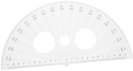 UTHCLO Goniometro Semicircolare in Plastica Righello Geometrico Multifunzione per Misurazione Precisa per Studenti e Disegnatori