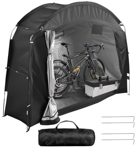 Cykelgarage för 2 cyklar cykelskydd cykeltält väderbeständigt cykel garage utomhus 210D Oxford cykelpresenning utrustningshus trädgårdstält för motorcykel trädgårdsredskap leksak gräsklippare