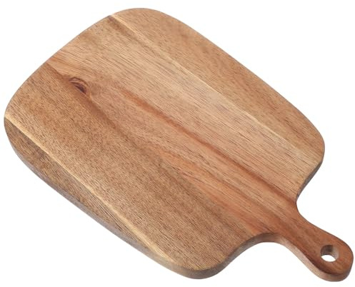 WEKONUMEX Planches à découper en Bois, Plateau à Fromage en Bois d'acacia Brun 26,5 x 16 x 1,5 cm