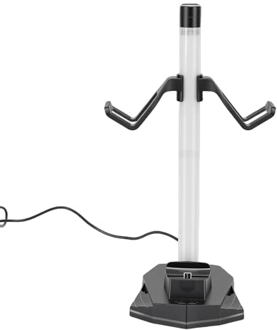 Wakects RGB-headset- och Kontrollställ, ABS-spelorganisator med RGB-minnesläge, 2 USB-portar och USB C-port, Laddningsdocka för 2 Pro-kontroller, för Installation Av Spelbord