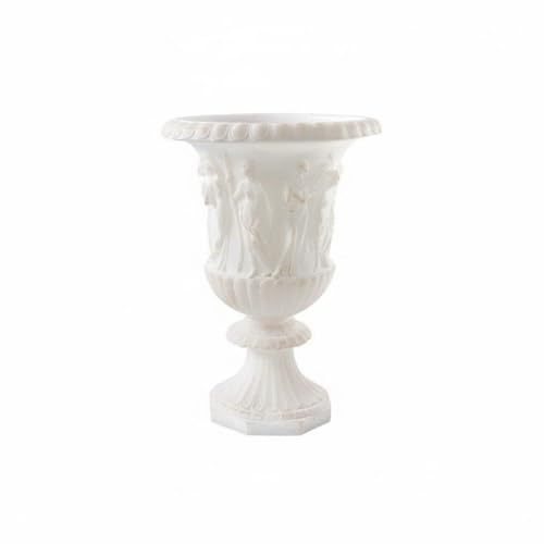 HuadaXtai Vaso Decorativo Classico Romano Vaso Scultura Anfora Centrotavola con Finitura Marmorizzata in Resina Leggera per Fiori Secchi Rami Finti Adatto per