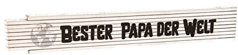 Zollstock Logo - Bester Papa der Welt - mit Welt-Design Geschenk Vater-Tag Geburtstag