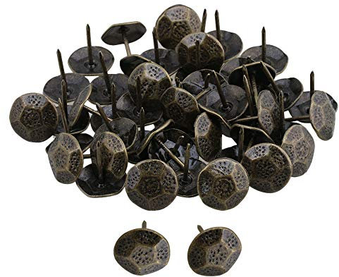 Yibuy Möbelnägel, 23 x 20 mm, bronzefarben, 50 Stück