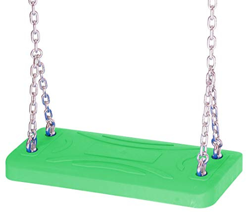 OTITU Just Fun Lux Seggiolino Altalena con Set di Catene in Acciaio Inossidabile 5mm – 1,8 m, Uso pubblico – Verde Mela