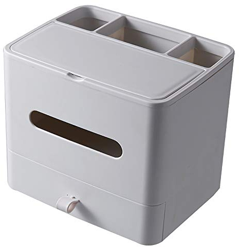 1 contenitore per cosmetici da tavola, dispenser di tovaglioli, telecomando e porta fazzoletti per la casa.