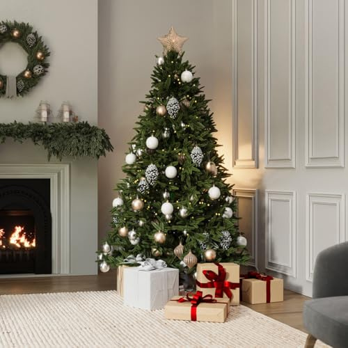 Charles Bentley Artificial Nordic Spruce Christmas Tree, Green, 8ft