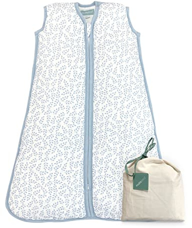 molis&co - Baby Schlafsack 2.5 TOG - Ganzjahres Schlafsack - Babyschlafsack Neugeborene - Premium-Musselin, ärmellos Winterschlafsack wattiert - Premium Qualität - Zen Garden (95 cm)