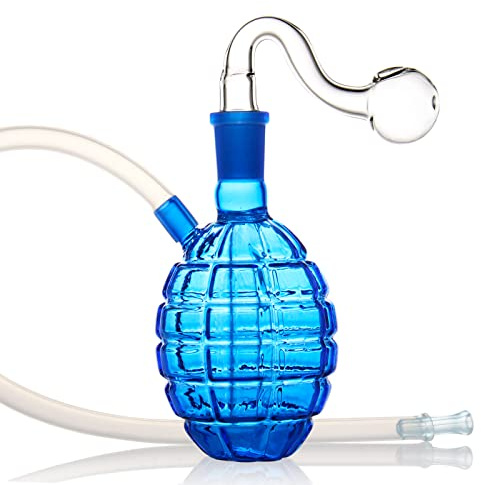 Mini Bong Red Glas Bong Granate Form Glas Rohr mit 14mm Glas Bong Schüssel Wasser Bong Kleine Bong Dab Rig Öl Rohr Wasserpfeife Rauchen Bongs für Öl Bong Rohr (Blaue Glas Bong)