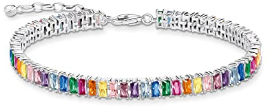 THOMAS SABO Tennis-Armband bunte Steine silber 925 Sterlingsilber
