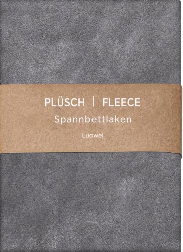 Luowei Winter Spannbettlaken 90x200cm Grau Samt Extra Warm Boxspringbett Frottee Bettlaken Flanell Spannbetttuch Uni Muster Spannbetttücher 90x200cm für Hohe Matratze Steghöhe 25-30cm