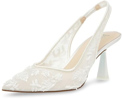 Betsey Johnson Women's Nikki Pump, Ivory, 5.5