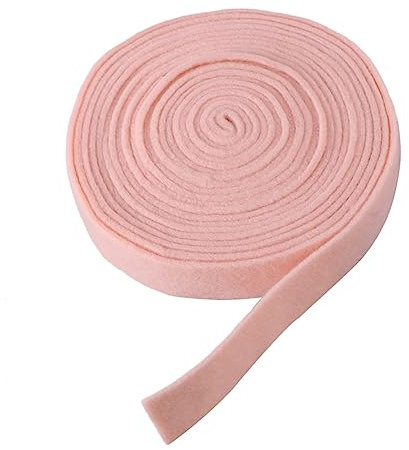 NUOBESTY Weihnachtsfilzband Band Blumen weihnachtsdeko Weihnachtsband Weihnachtsbaumband Schleife Wollfilz Kunsthandwerk handgefertigte Materialien der Stoff schmücken Rosa