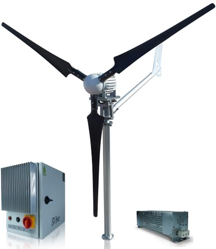 Istabreeze Windturbine Set, 2000 Watt, 48 Volt, effiziente Windenergie für zuverlässige Stromerzeugung (Windturbine mit Laderegler)