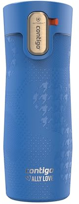 Contigo x Ally Love Tasse de voyage isotherme en acier inoxydable avec fermeture automatique et couvercle facile à nettoyer, anti-déversement, garde les boissons froides 24 heures et chaudes pendant