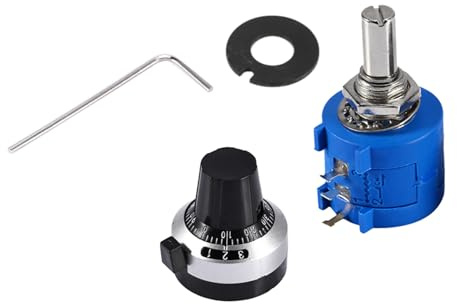 WPKD BLUEIY 3590S-2-103L 10k Ohm Potentiometer, Multiturn-Drahtpotentiometer, Verstellbarer Drehpotentiometerknopf mit Zubehör für Industrielle Steuerung