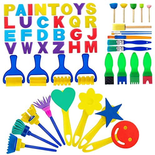 Toyvian Éponges à Peindre pour Dessin Graffiti Accessoires De Peinture Outils De Peinture pour Garçon Fille Éponge pour Peindre Lot