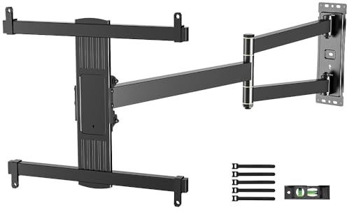 FORGING MOUNT TV-väggfäste med 830 mm lång arm för platta/böjda skärmar på 26–65 tum upp till 45 kg, ledbart TV-väggfäste, vridbart, lutbart, max VESA 400x400 mm