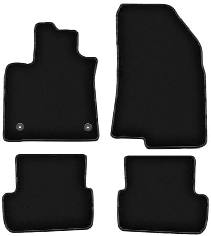 Wielganizator Velours Fußmatten passend für Dacia Sandero III (2021-) | Qualität: Basic - Genaue Passform, rutschfeste Untregrund 4-teilig - Schwarz