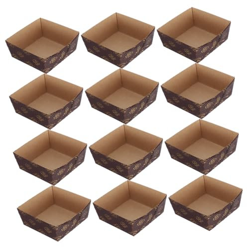 Gatuida 50piezas Molde Reutilizable Mini Recipientes De Cartón Para Hornear Pan y Pasteles Bandejas Para Repostería Resistente Al Para Cocinas