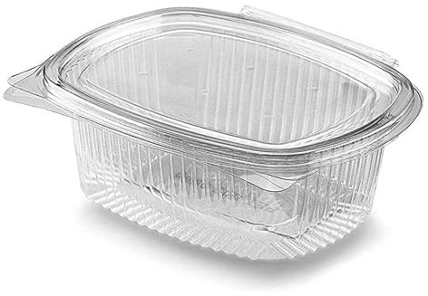 ecodrinks - Set 50 Contenitori per Alimenti Ermetici - Vaschette Impilabili per Pasta, Frutta e Verdura - Adatti a Frigo e Freezer con Coperchio Salvafreschezza (500 ml)