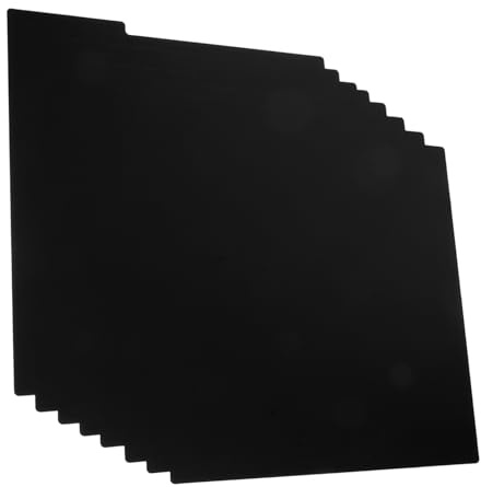 FUNOMOCYA 8 Piezas Divisores De Vinilo Para Vinilos Separadores De Plástico Negro Reutilizables Para Organización En Estantes Con Superficie Escribible Resistente Al Agua