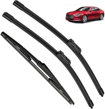 PANXUC Car Windscreen Wipers for Mazda 6 Mazda6 2018-2023 24in+18in+12in, Wiper Blades Windshield Windscreen Window Brushes Wiper Arm