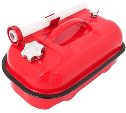 Bidon d'essence 10 l avec bec verseur | Réservoir de carburant portable pour voiture et sport automobile | Bidon de réserve anti-fuite pour l'extérieur et le bateau | Jerrican en tôle rouge 2,2 gal