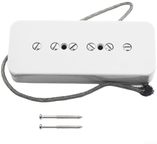 Klassisk P90 gitarr pickup Alnico 2 magnet vit (vit bro) | Alnico 2 magnet, varm vintage ton, dynamiskt svar, svart spole, rikt musikuttryck