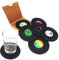 6 Stück Retro CD-Schallplatten-Untersetzer für Kaffee, Getränke, Geschirr, rutschfeste Untersetzer