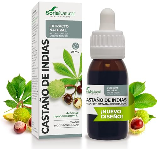 Soria Natural Extracto Castaño de Indias - Apoyo para la Circulación y Piernas Cansadas, Pesadez - Extracto Puro y Natural - Botella con 50ml