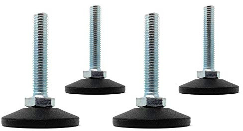 Design61 4 x justerbar skruv med justeringskruv Ø 38 mm med förzinkad skruvskruv 8 x 30 mm