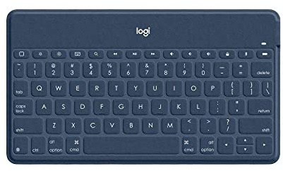 Logitech Keys-To-Go Teclado Inalámbrico Bluetooth para iPhone | iPad, Apple TV, Ultraligero, Ultraportátil, Disposición QWERTY Español - Azul