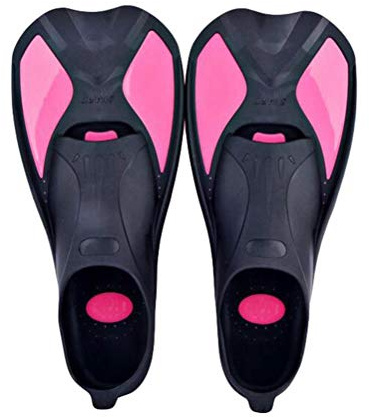 N / A Pinne da Piscina Unisex-Adulto Leggero Pinne Snorkeling Corte Pinne Allenamento Nuoto - Rosso, S