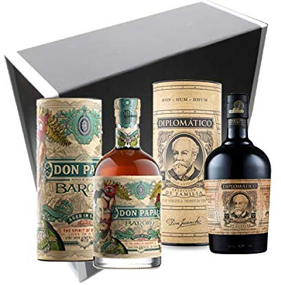 Coffret Rhums Vinaddict - Diplomatico Seleccion Familia, Don Papa Baroko. 2x70cl.