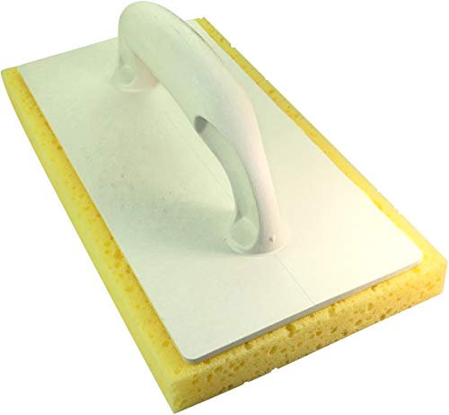 AERZETIX - Cazzuola/Frattone Spugna 270x140 mm per Pulizia fughe piastrelle - Spessore spugna 20mm - Terracotta - Manico plastica - Utensile manuale - in poliuretano - C45936